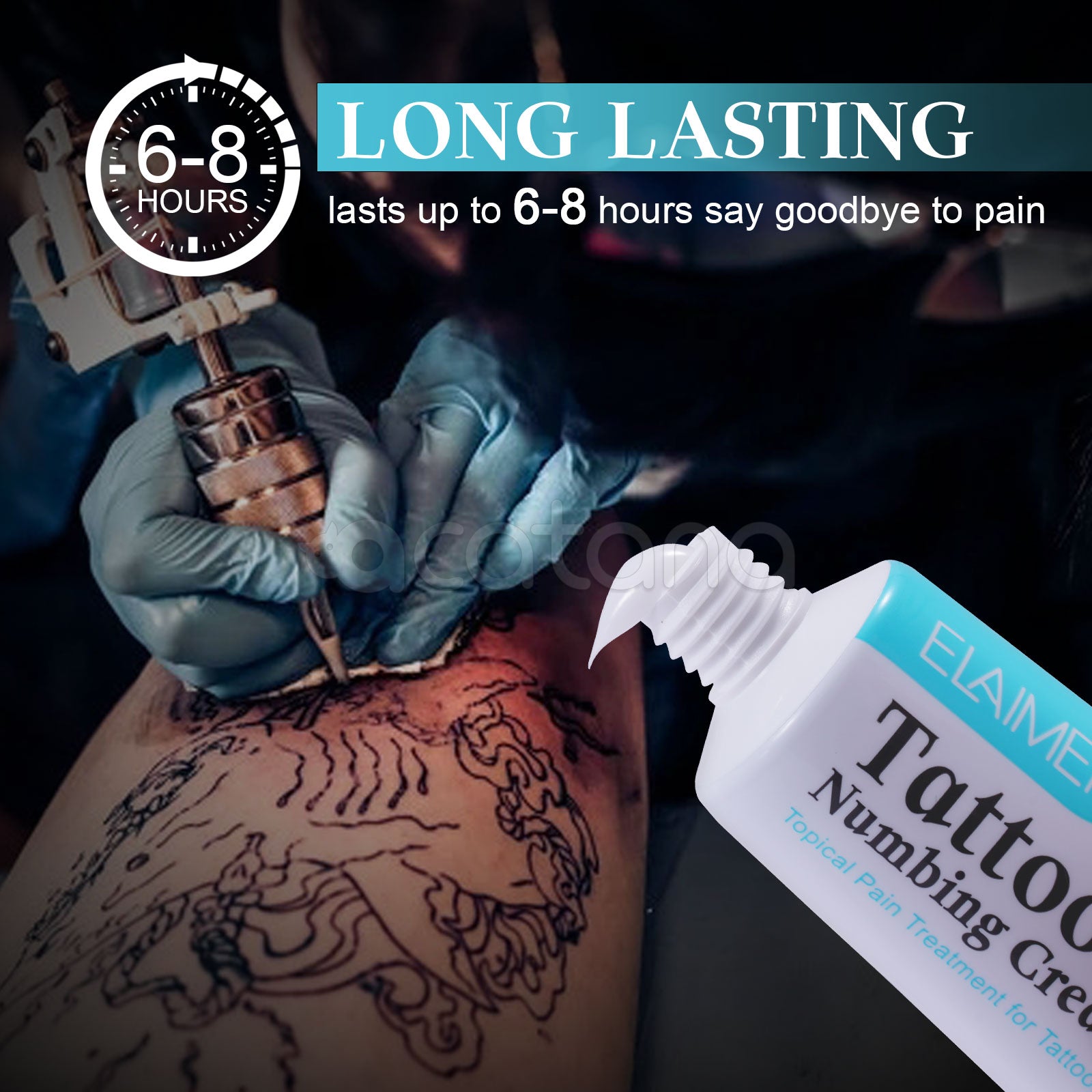 ELAIMEI Aftercare Tattoo Numbing Cream, 60ml