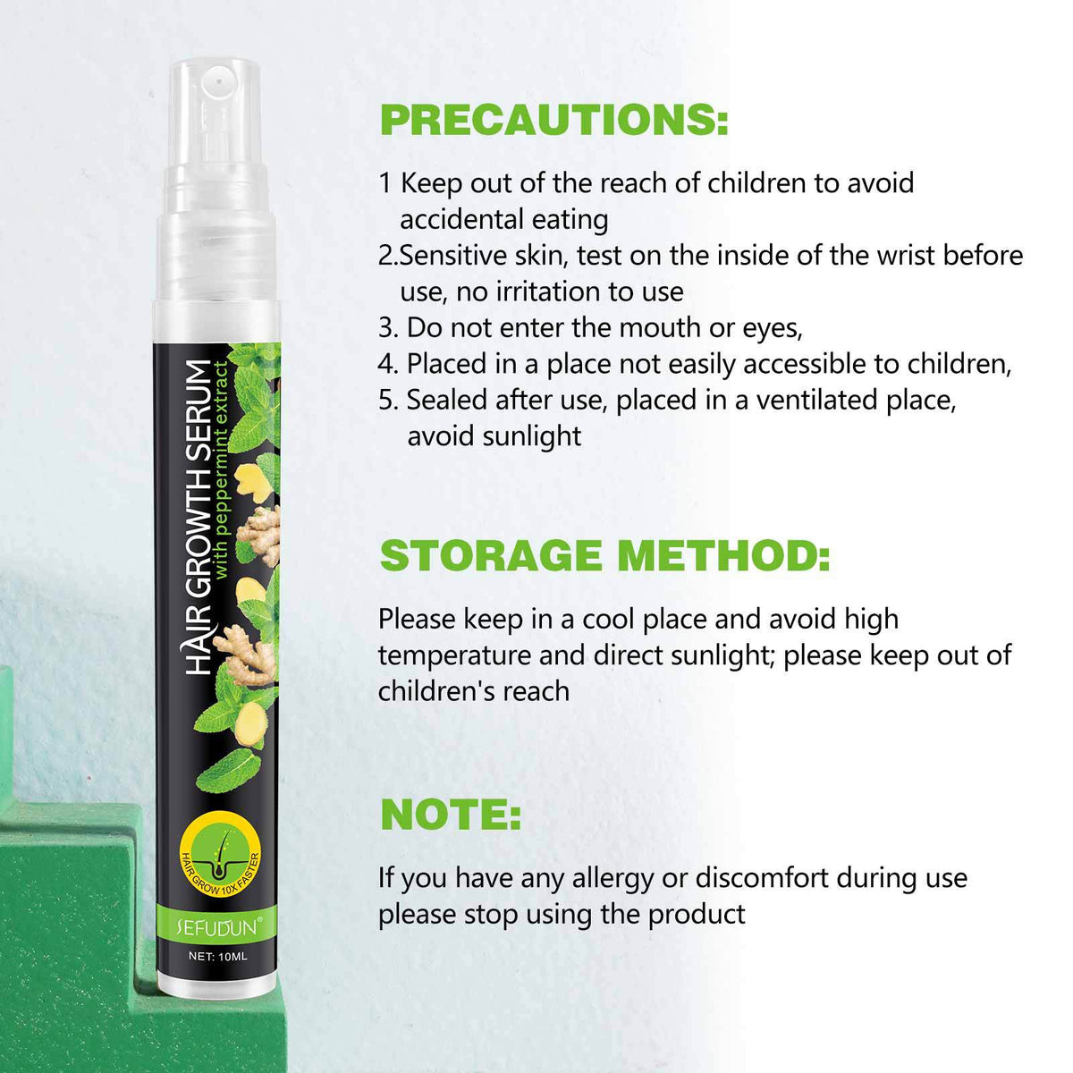 SEFUDUN Peppermint Hair Growth Serum, 10ml