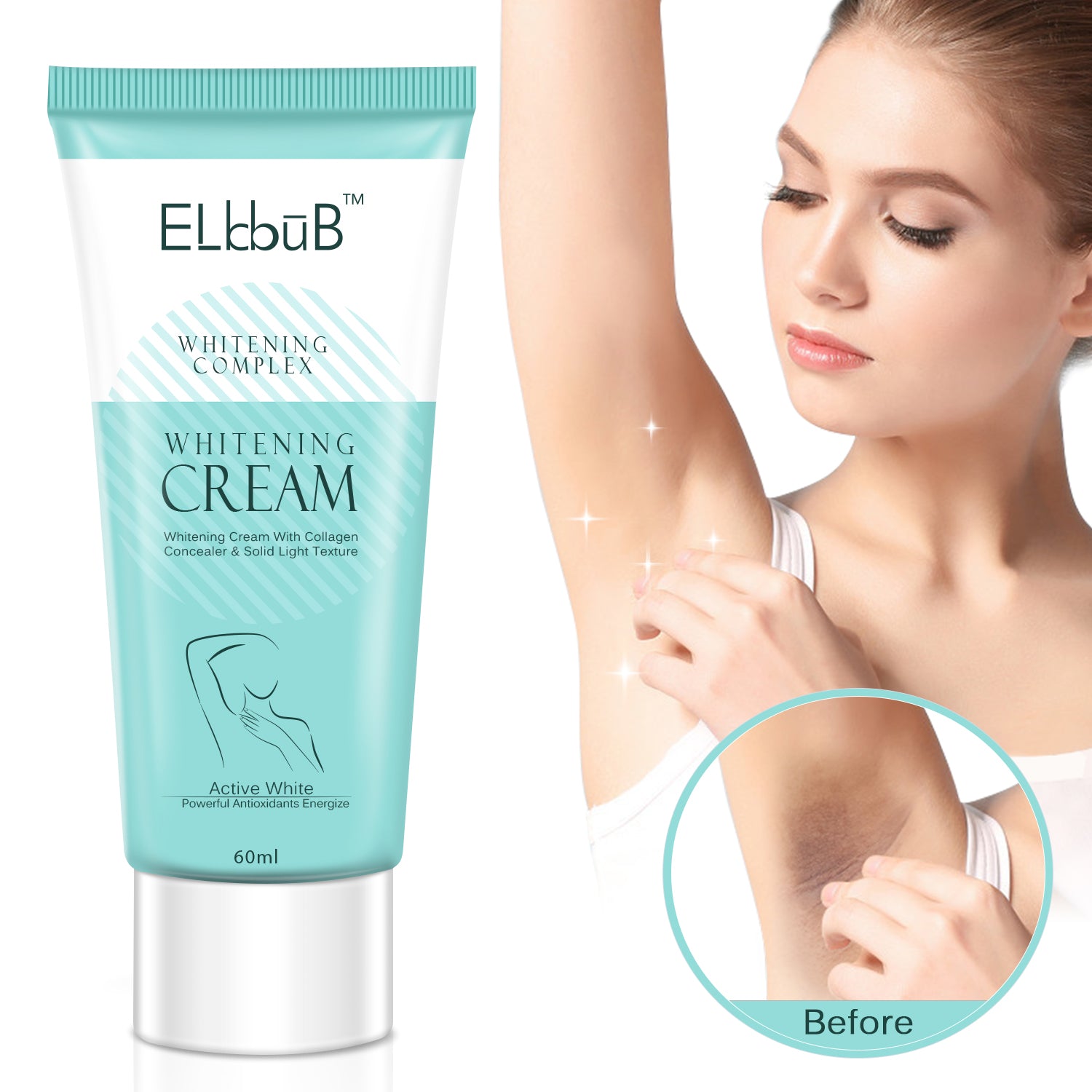 ELBBUB Whitening Cream for Body, 60ml