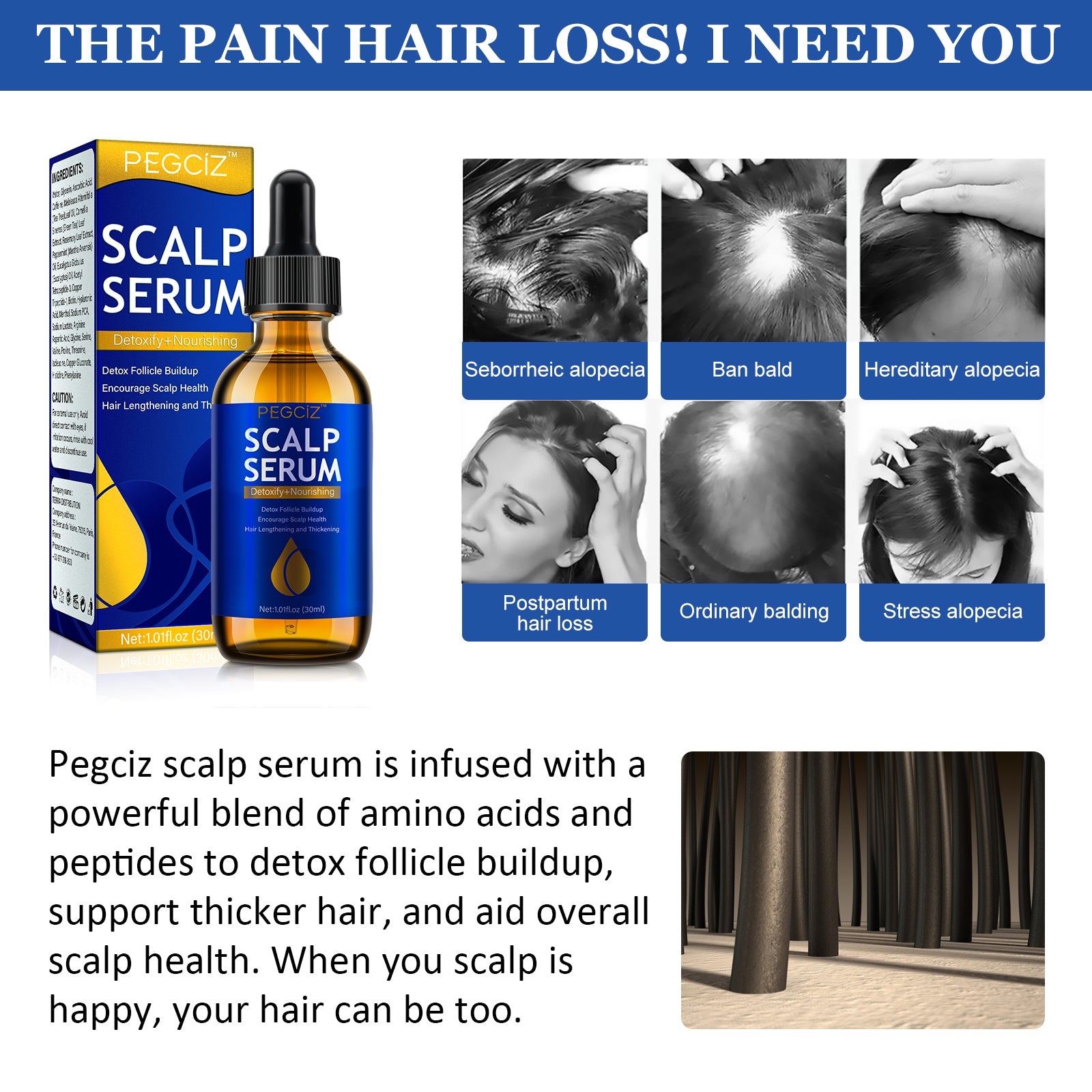 PEGCIZ Scalp Serum for Hair Growth, 30ml