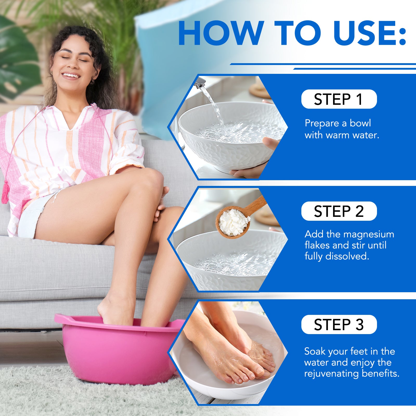 YECUCE Pure & Natural Magnesium Flakes, 250g