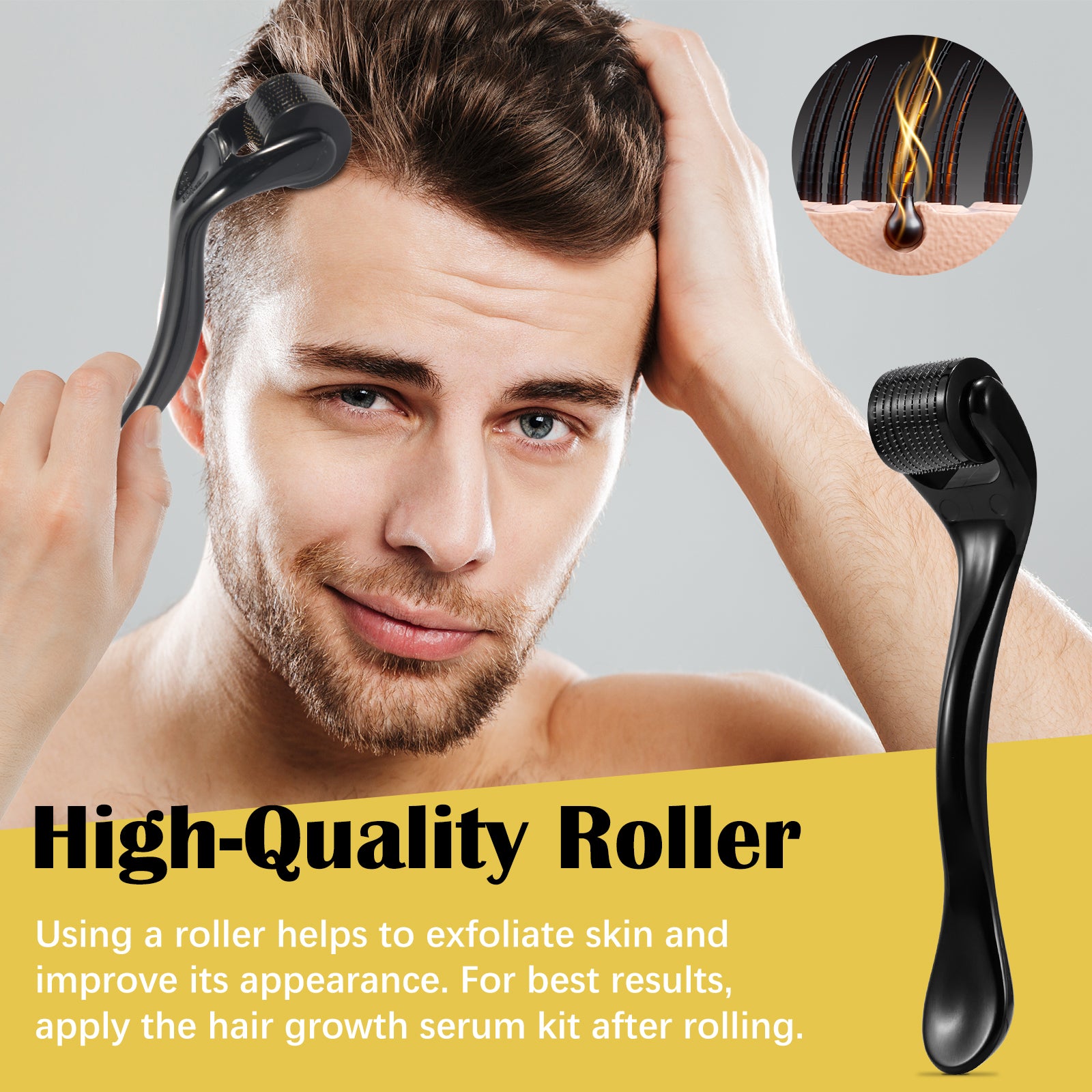 SEFUDUN Hair Growth Serum + Derma Roller Kit