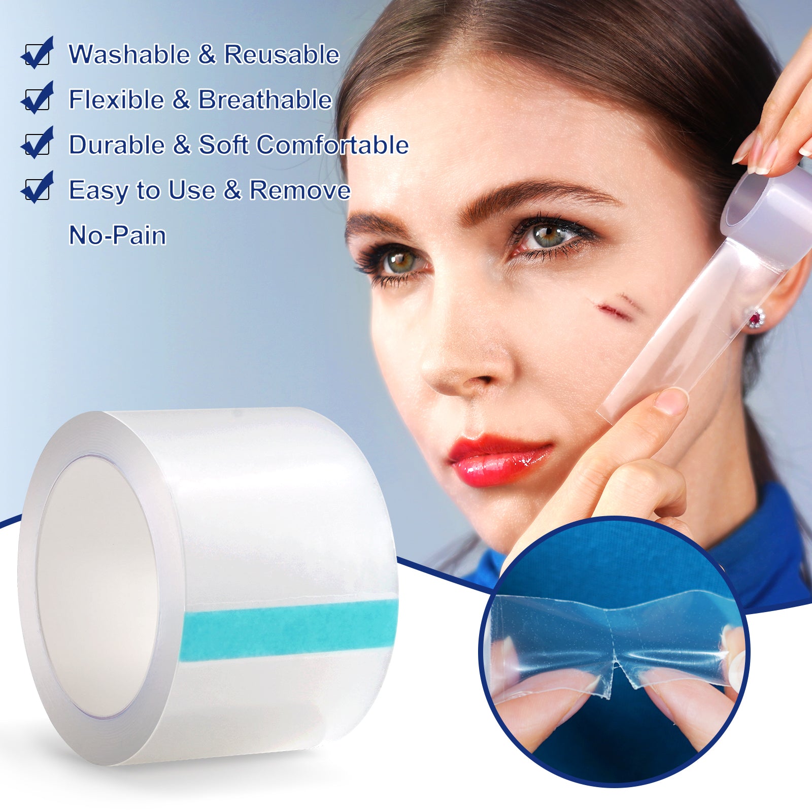 ALIVER Silicone Scar Removal Sheet, 1.5m