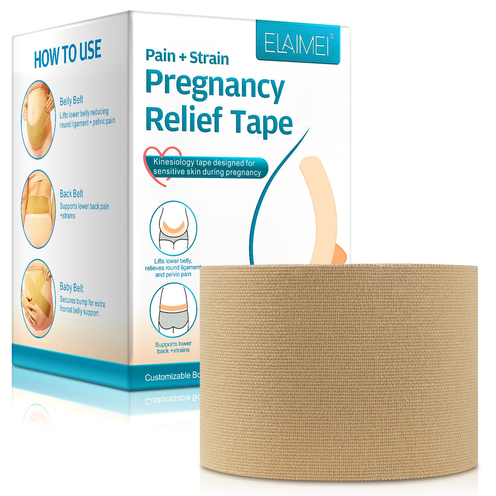 ELAIMEI Pain & Strain Pregnancy Relief Roll Tape
