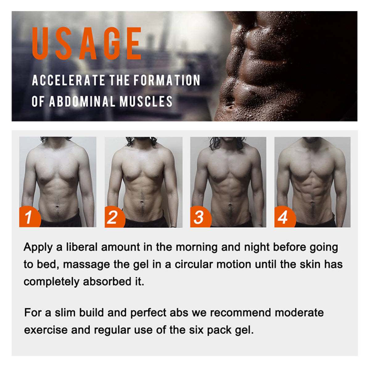 ALIVER Abs Muscle Stimulator Body Cream for Man, 60ml