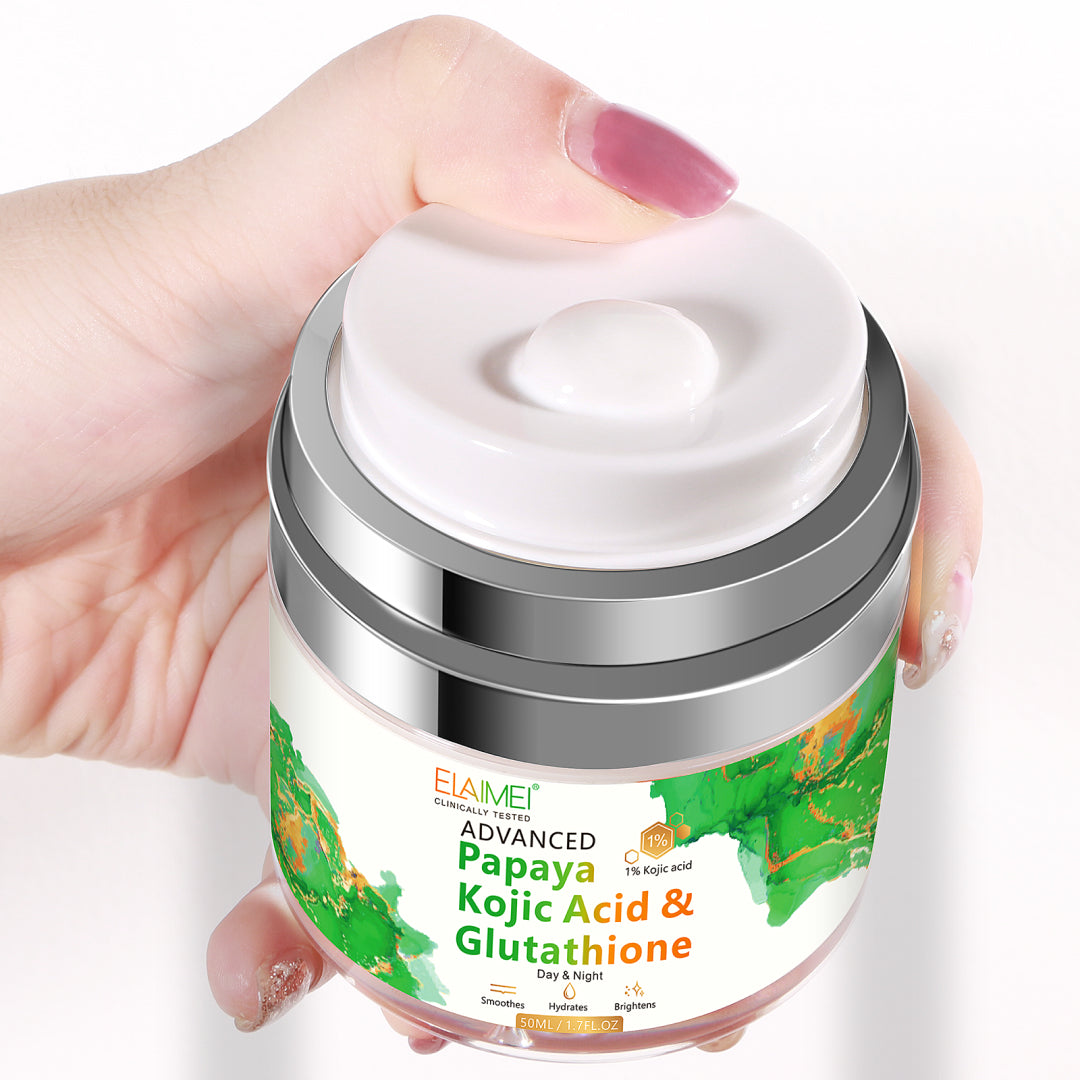 ELAIMEI Kojic Acid Glutathione Face Cream for Dark Spots Removal, 50ml