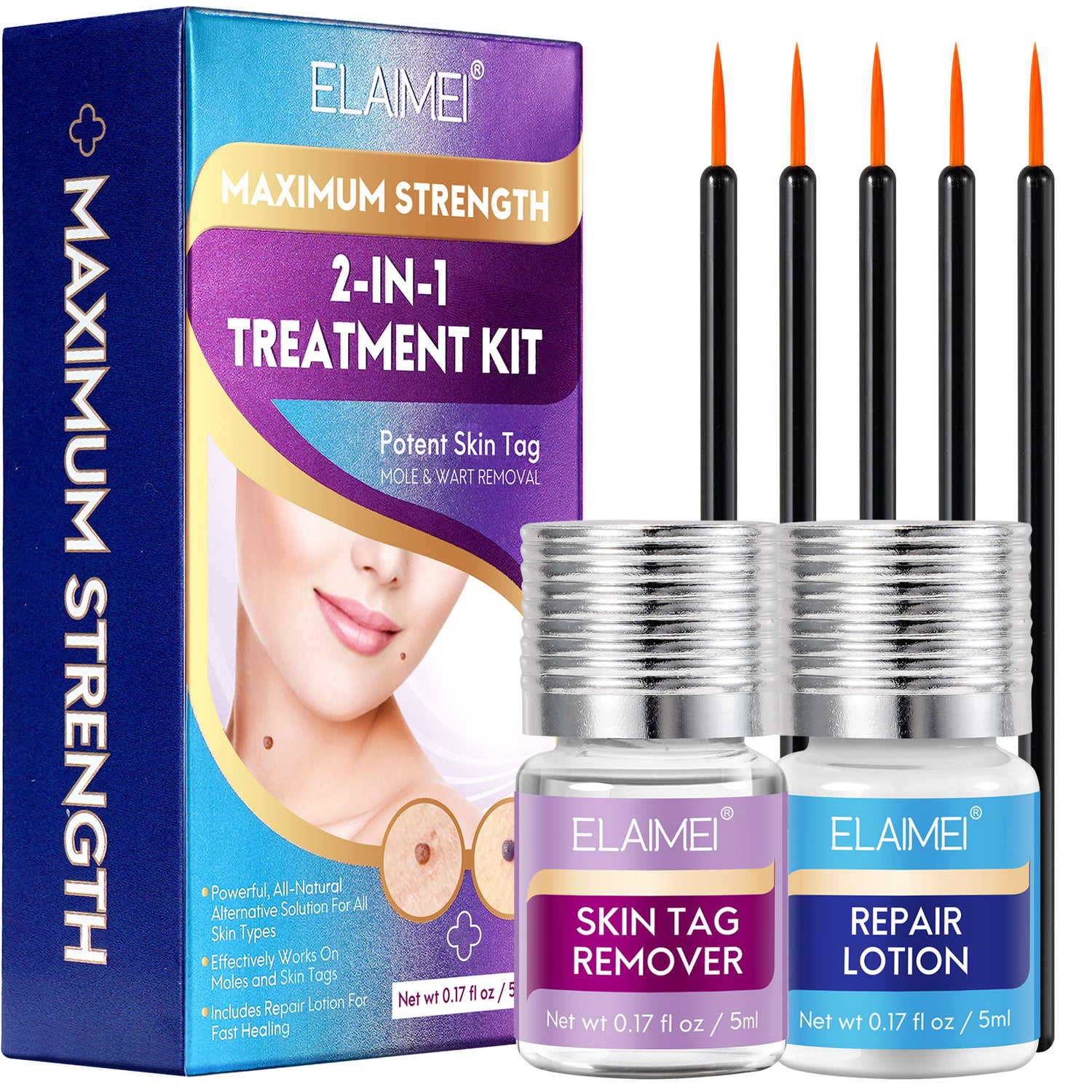 ELAIMEI 2in1 Skin Tag Remover & Repair Lotion