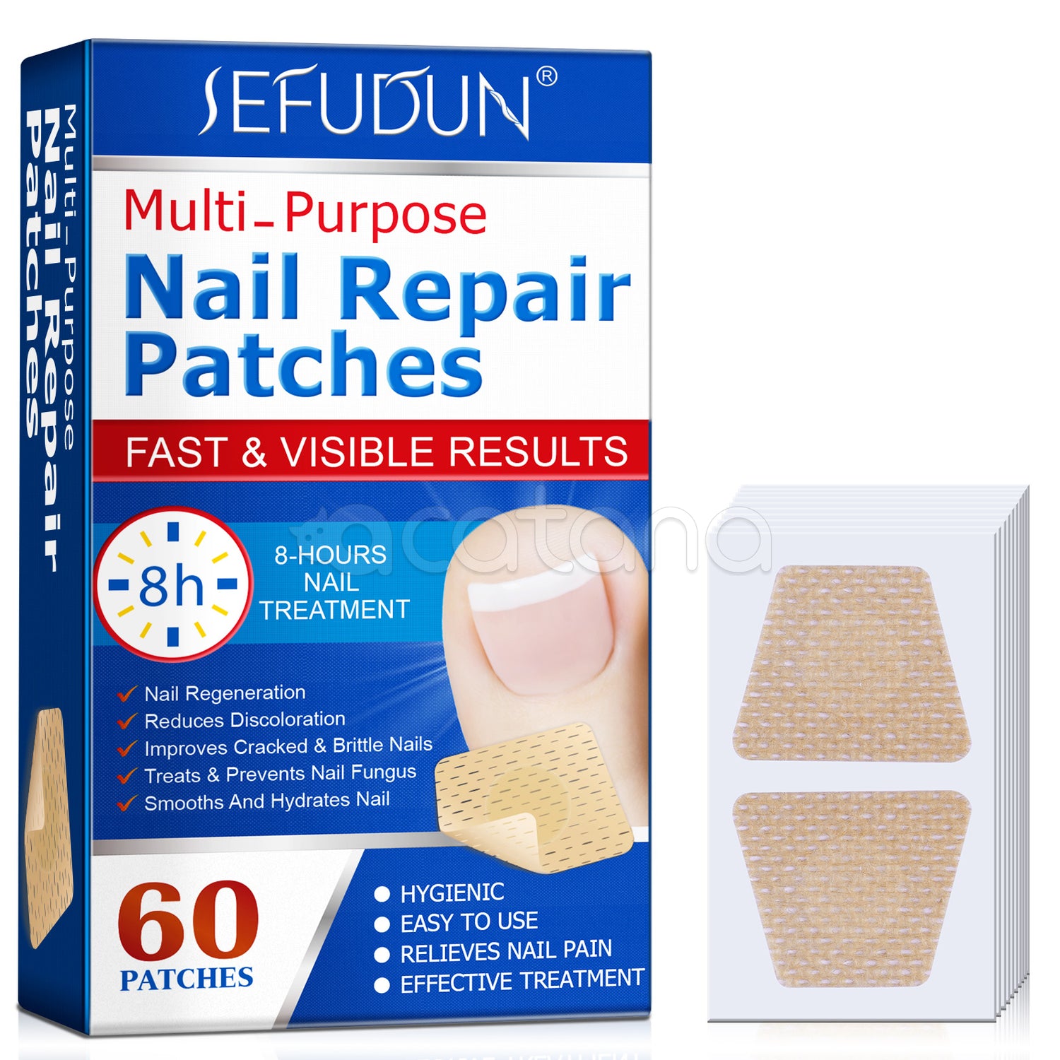 SEFUDUN Multi Purpose Nail Repair Patches, pack of 60pcs