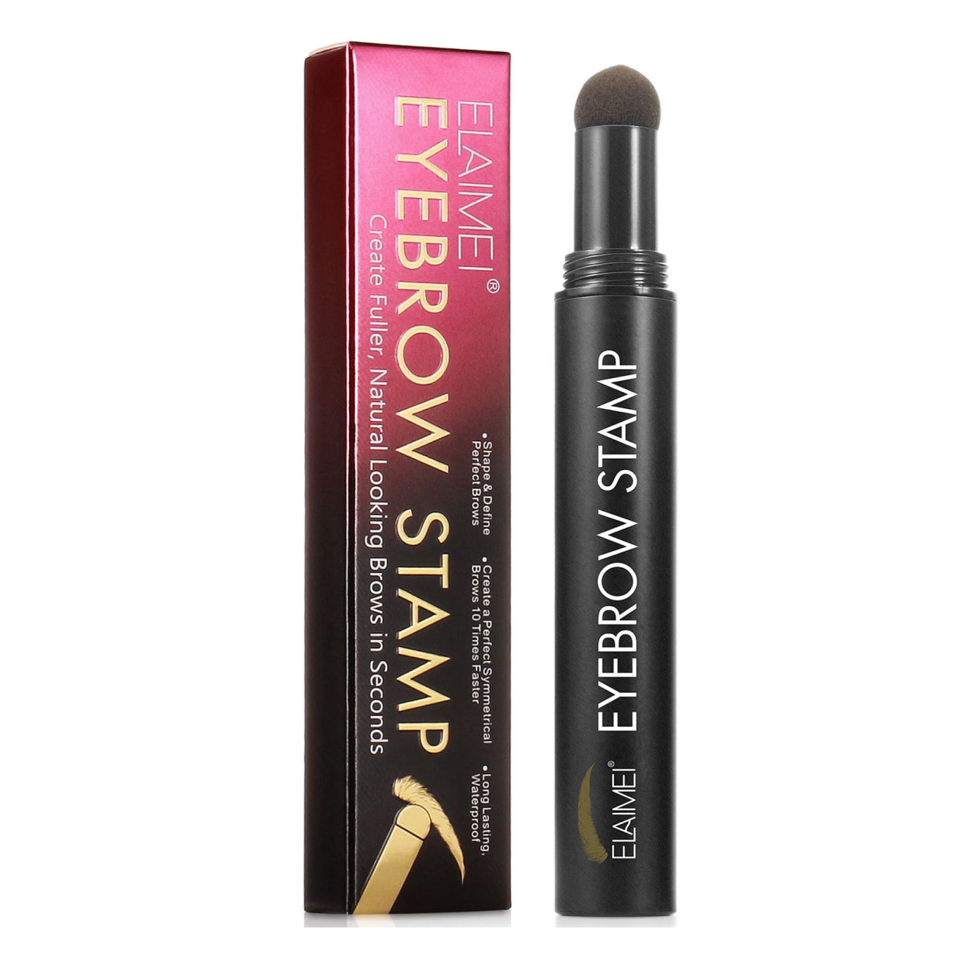 ELAIMEI Medium Brown Eyebrow Stamp Set