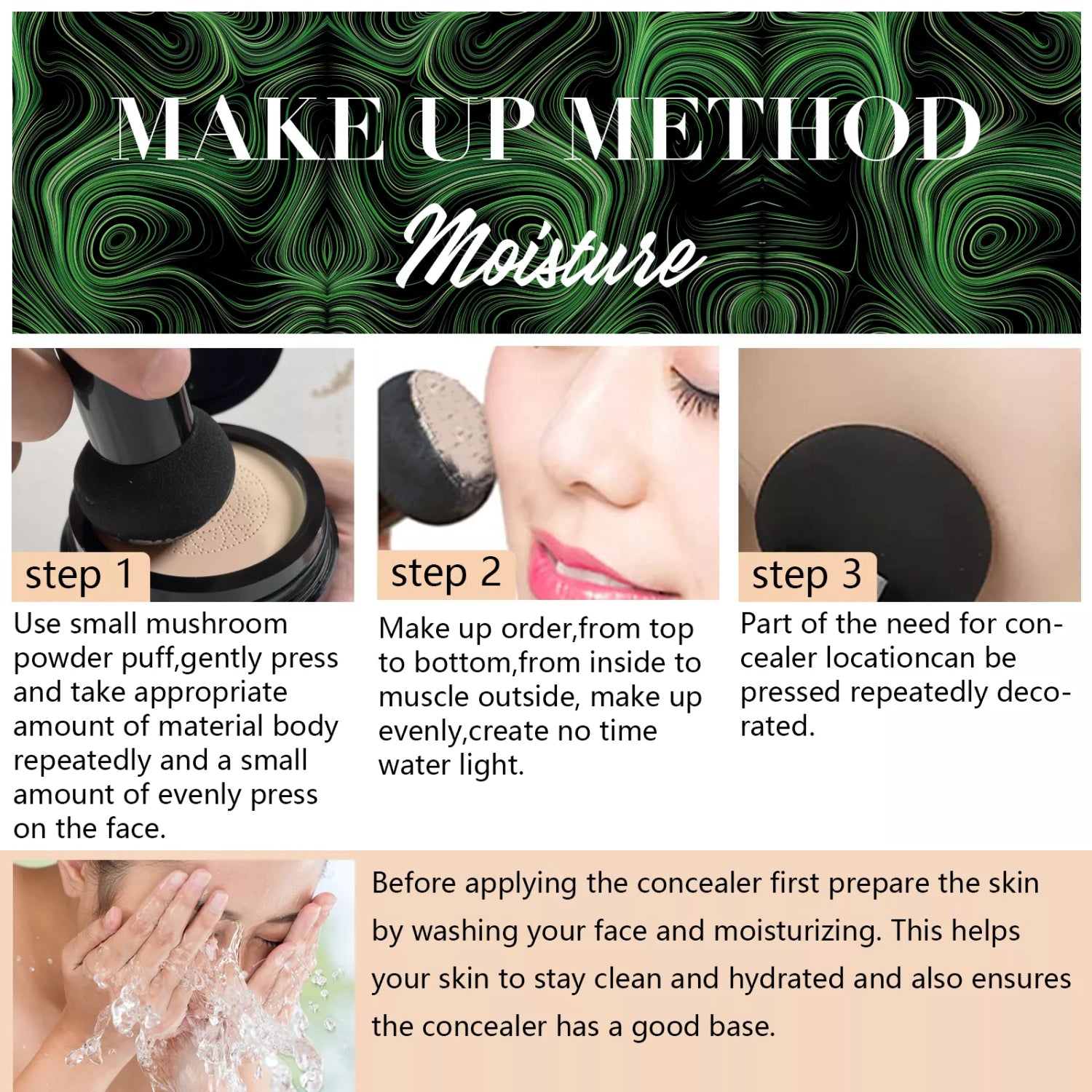 ALIVER Air Cushion CC Cream Foundation, Ivory