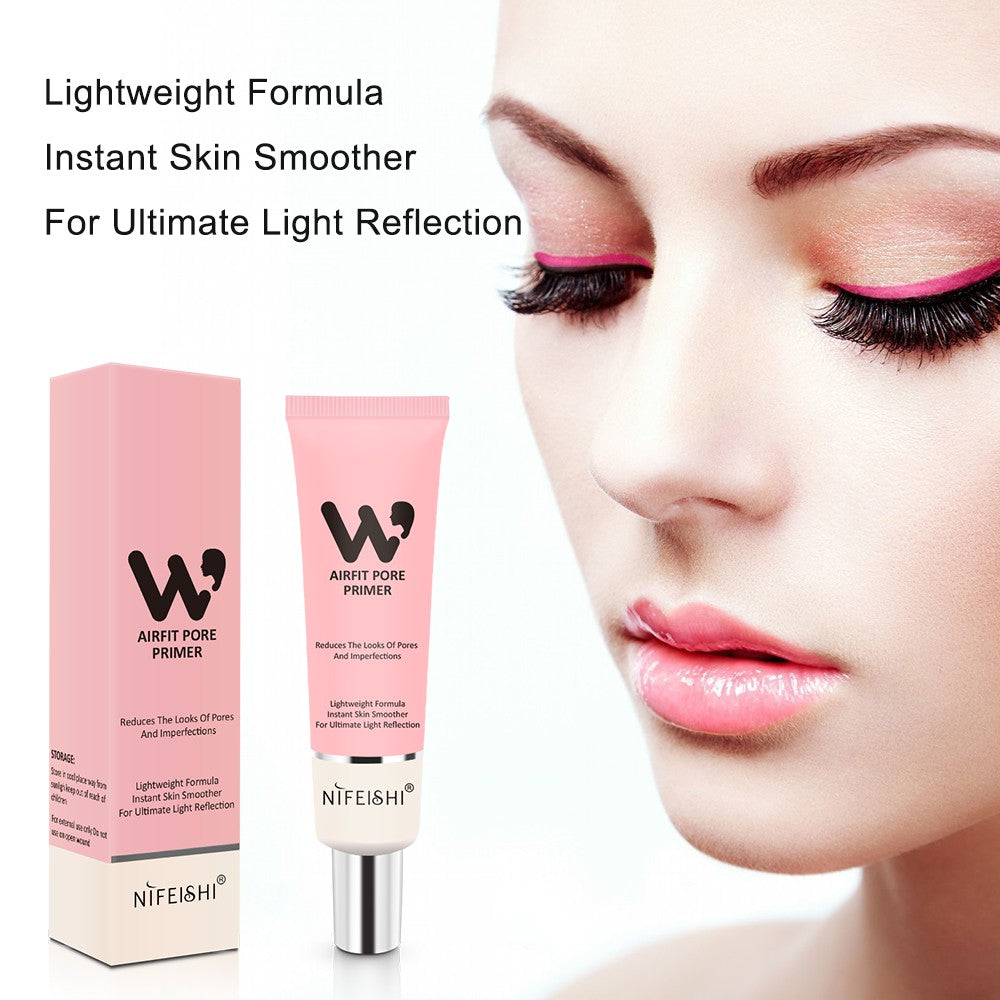 Nifeishi Facial Airfit Pore Primer Makeup Base Isolation Cream Invisible Pore Cover Concealer Foundation