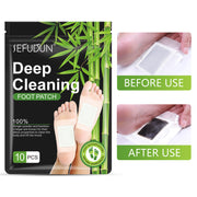 SEFUDUN Deep Cleaning Detox Foot Patches with Bamboo Vinegar & Ginger, 10pcs