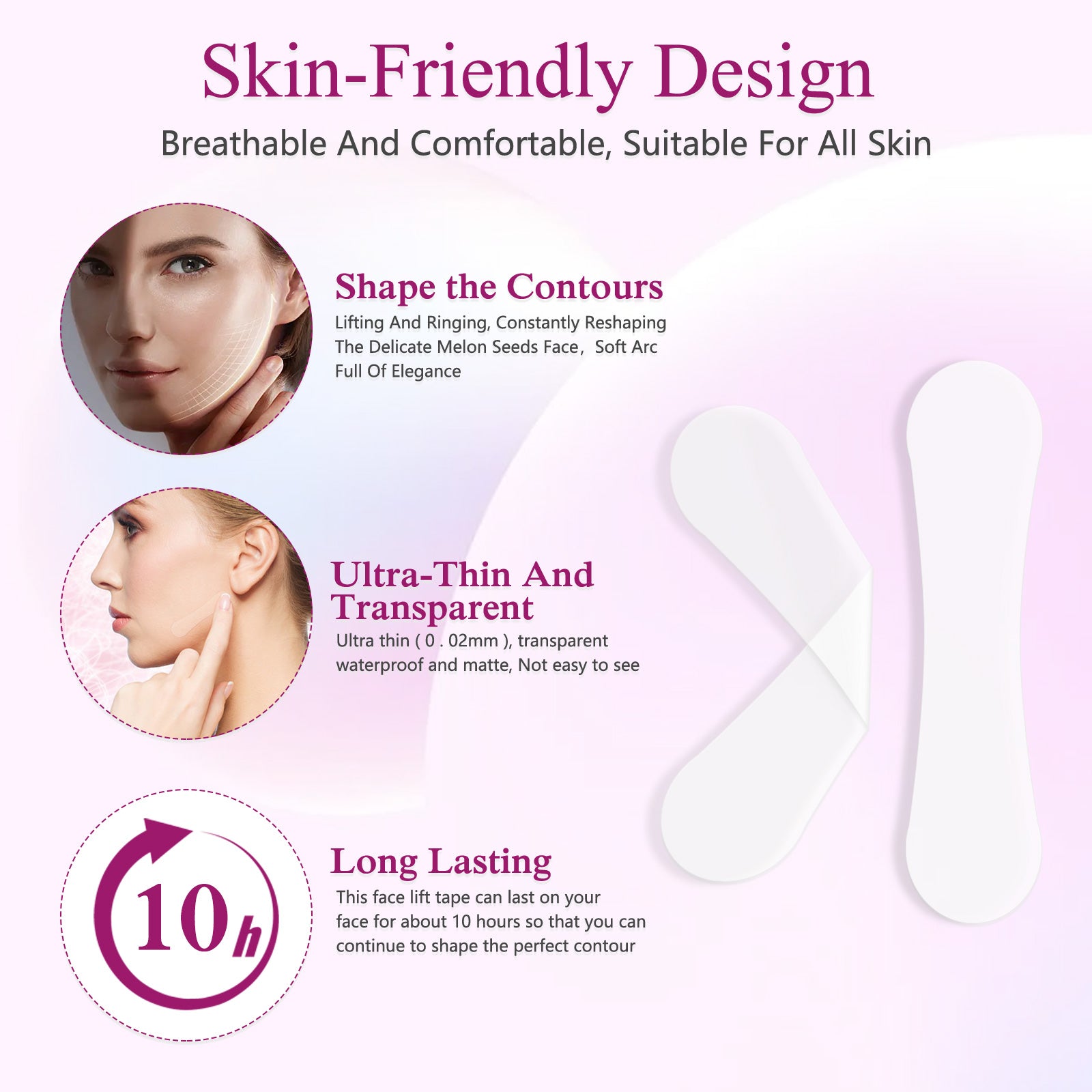 SEFUDUN Face Lift Tape, 120pcs