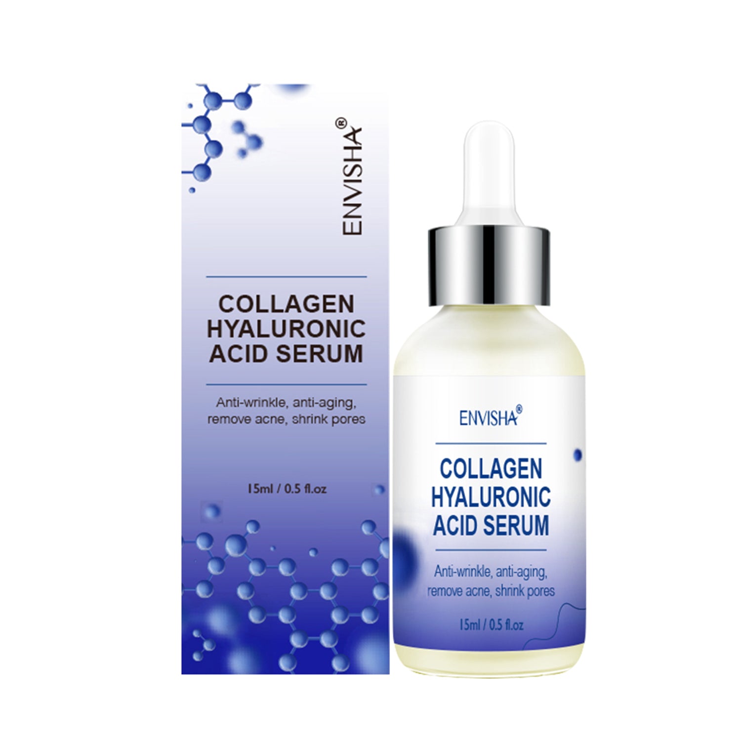 ENVISHA Collagen Hyaluronic Acid Serum, 15ml