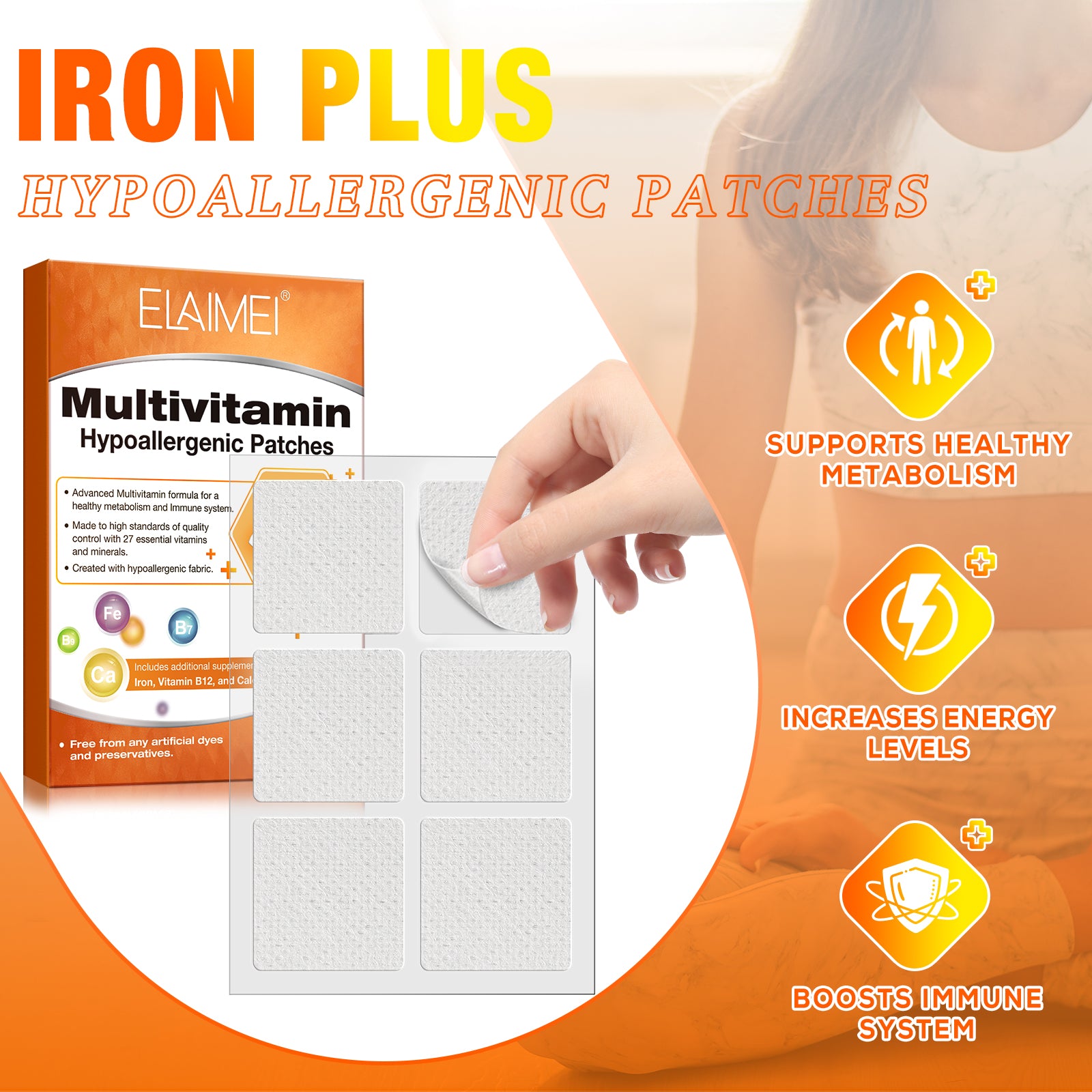 ELAIMEI Multivitamin Patches, 60pcs