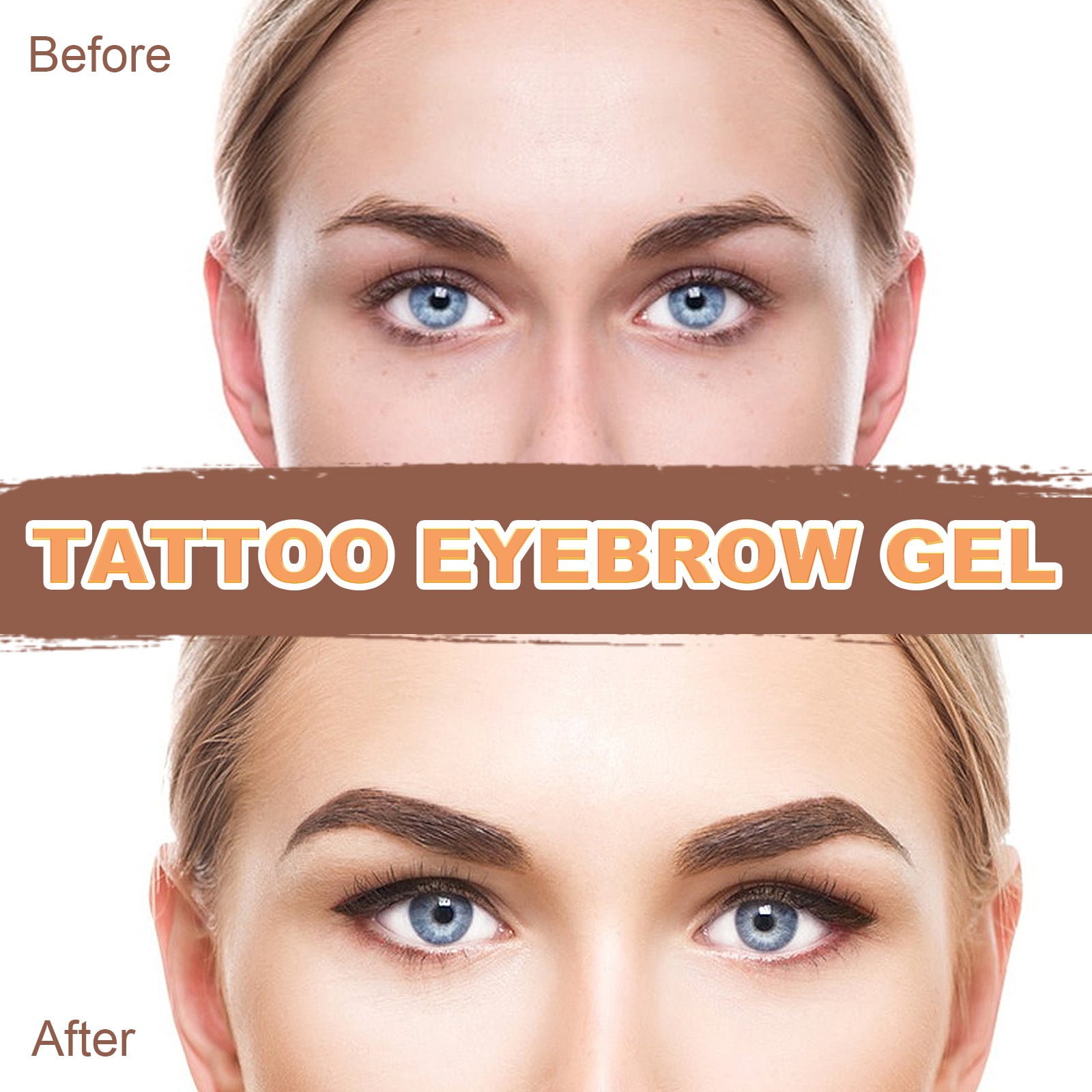 ELAIMEI Tattoo Eyebrow Gel, Peel Off Tint (Light Brown)