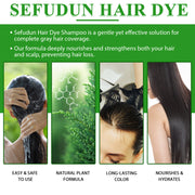 SEFUDUN 3in1 BLACK Hair Dye Shampoo, 500ml