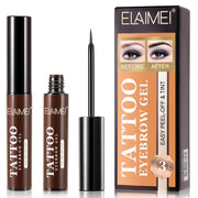 ELAIMEI Tattoo Eyebrow Gel, Long-Lasting Tint (Dark Brown)