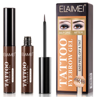 ELAIMEI Tattoo Eyebrow Gel, Long-Lasting Tint (Dark Brown)
