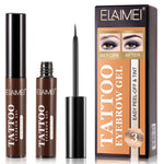 ELAIMEI Tattoo Eyebrow Gel, Long-Lasting Tint (Dark Brown)