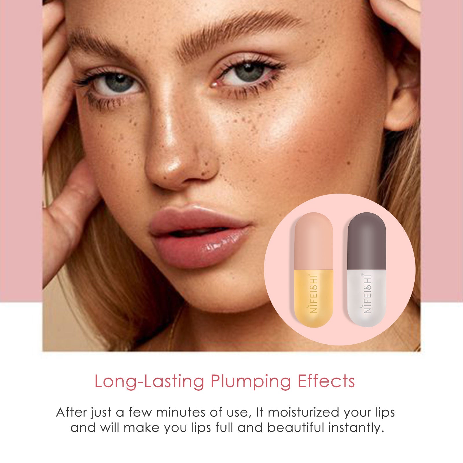 NIFEISHI 2pcs Day & Night Lip Plumper Set