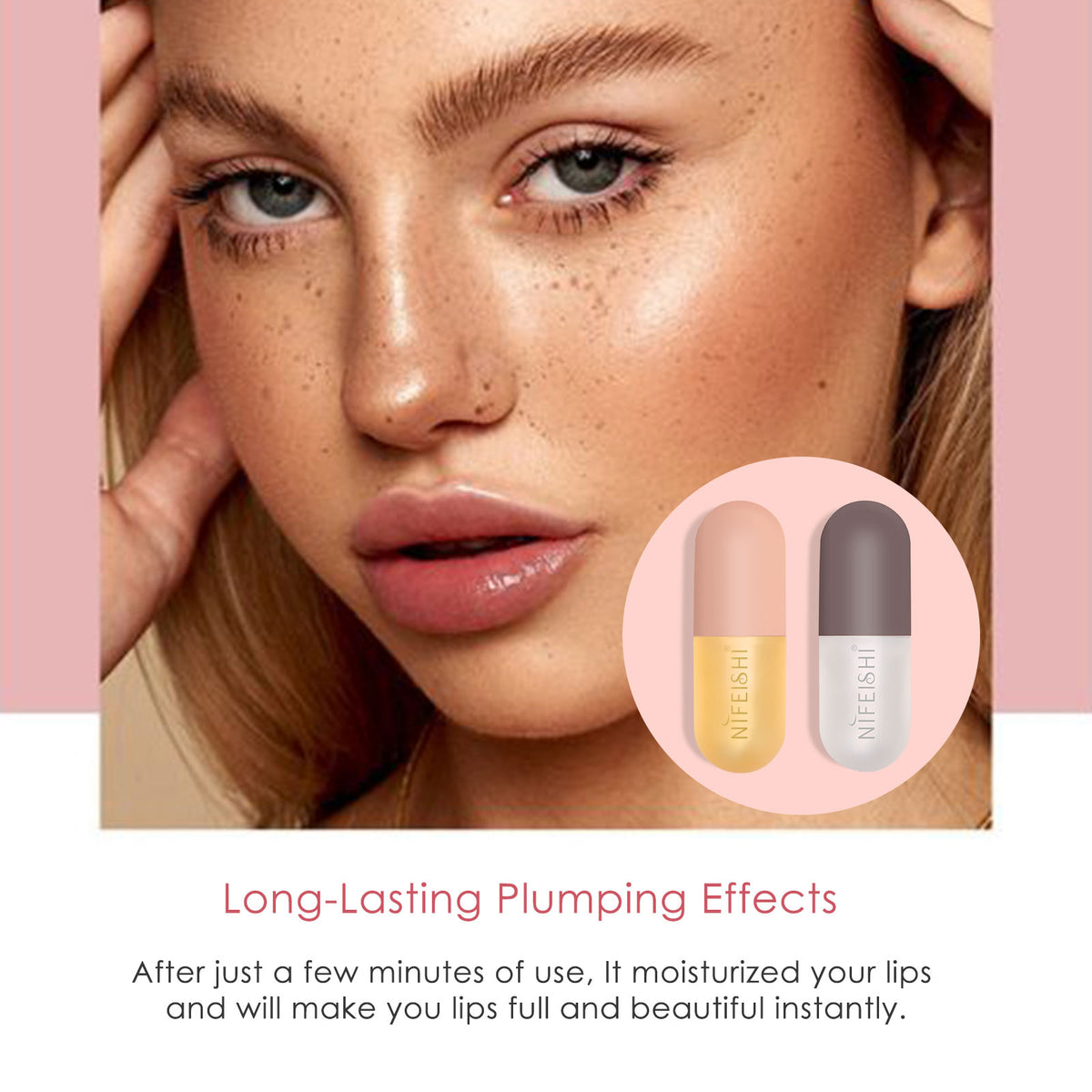 NIFEISHI 2pcs Day & Night Lip Plumper Set
