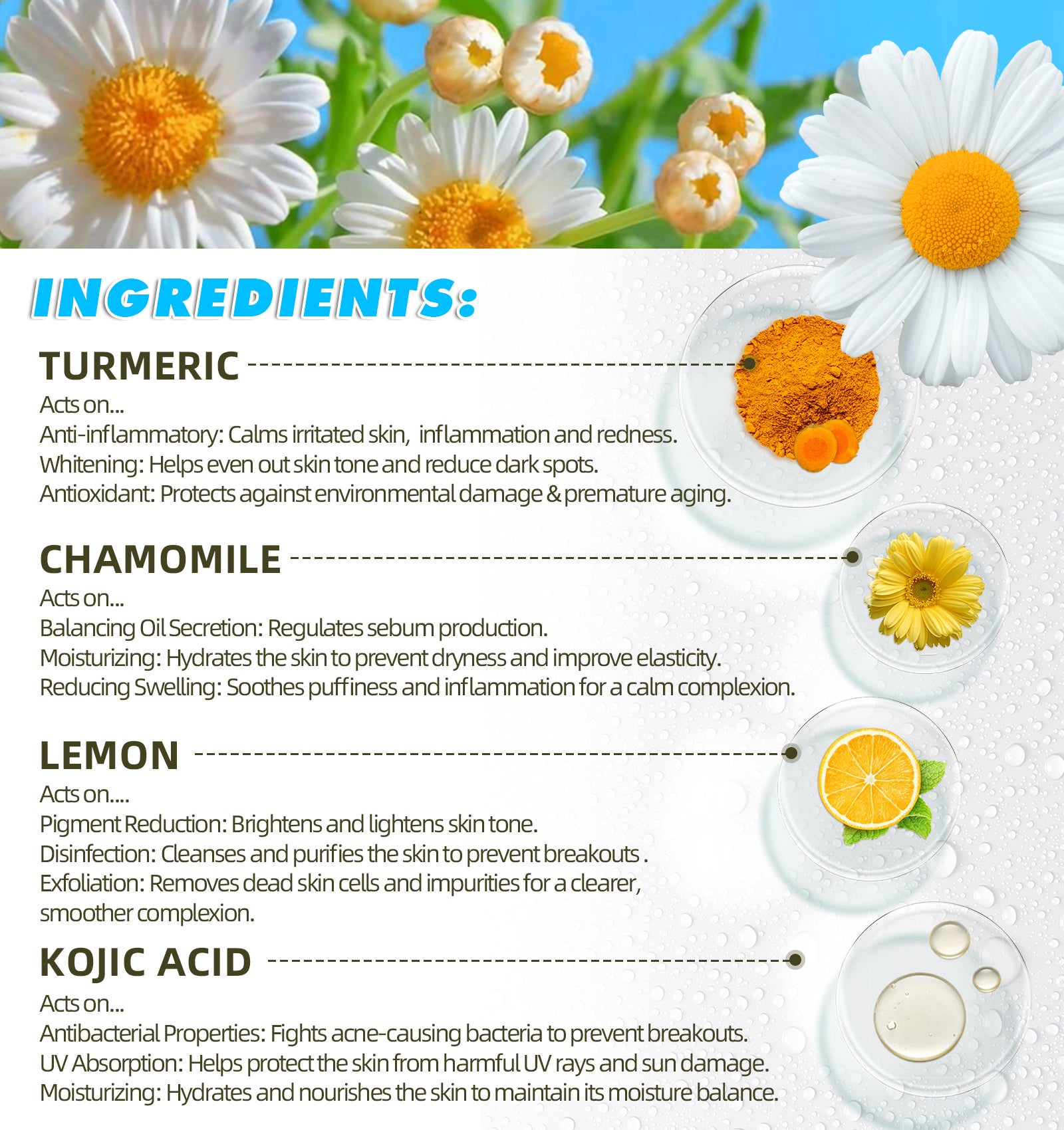 IKZEE Kojic Acid & Turmeric Cleansing Pads, 60pcs