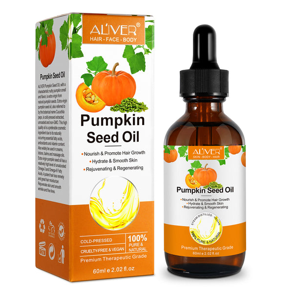 ALIVER Pure Pumpkin Seed Oil for Hair Growth, 60ml