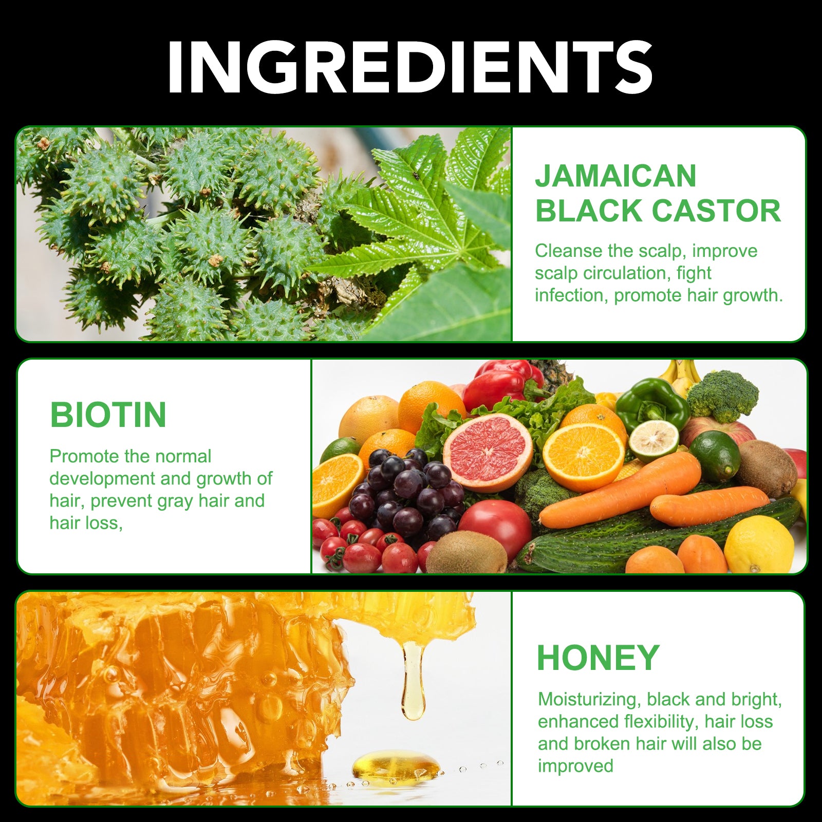 ALIVER Jamaican Black Castor Hair Growth Shampoo, 300ml