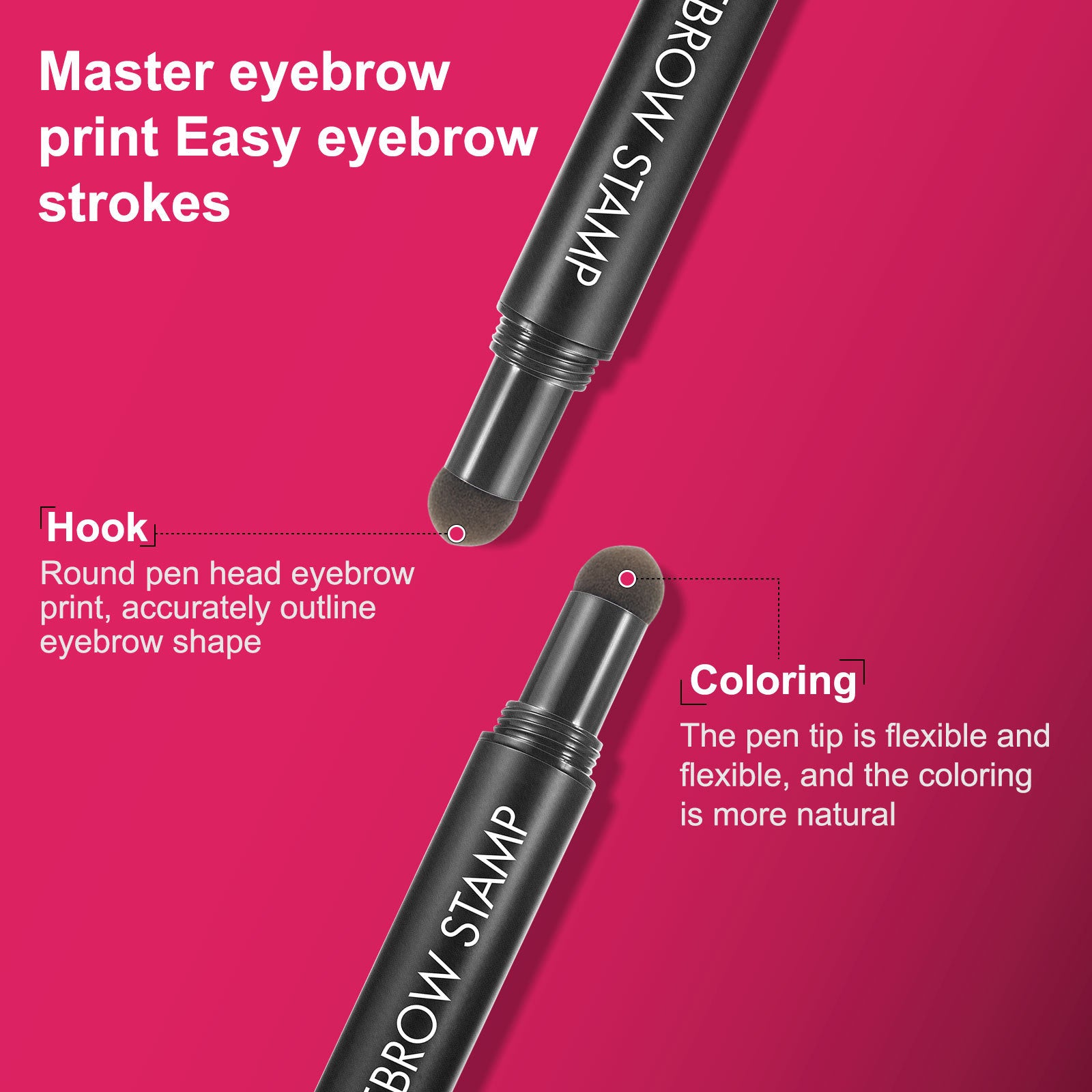 ELAIMEI Medium Brown Eyebrow Stamp Set