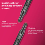 ELAIMEI Medium Brown Eyebrow Stamp Set