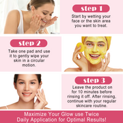 ALIVER Kojic Acid & Turmeric Cleansing Pads for Dark Spots, 40pcs