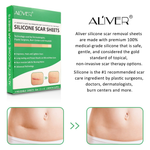 ALIVER Silicone Scar Sheets, Reduction Treatment, pack of 4pcs