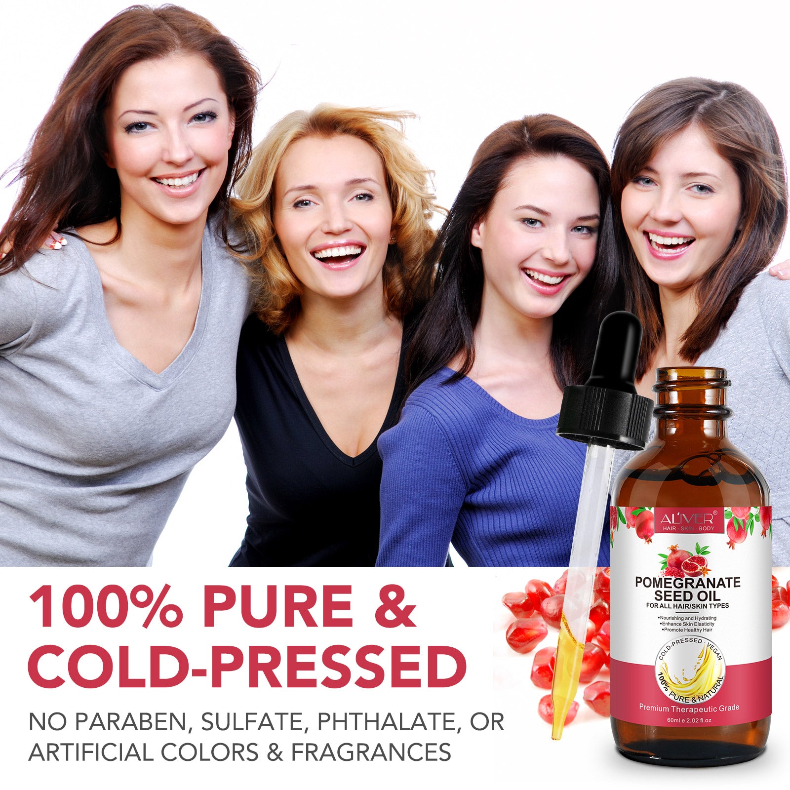 ALIVER Pure & Natural Pomegranate Seed Oil, 60ml