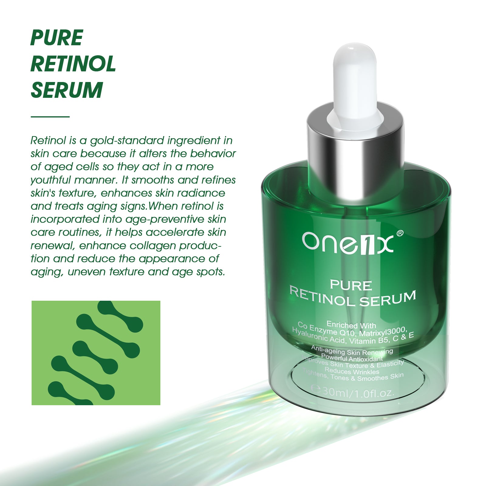 ONE1X Pure Retinol Serum, 30ml