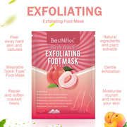 BestNiffes Exfoliating Foot Peel Mask, Fresh Peach