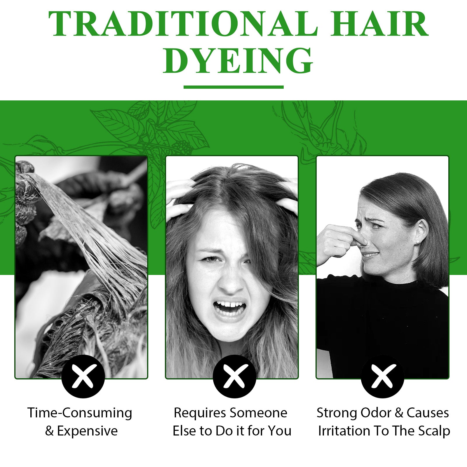 SEFUDUN 3in1 BLACK Hair Dye Shampoo, 500ml