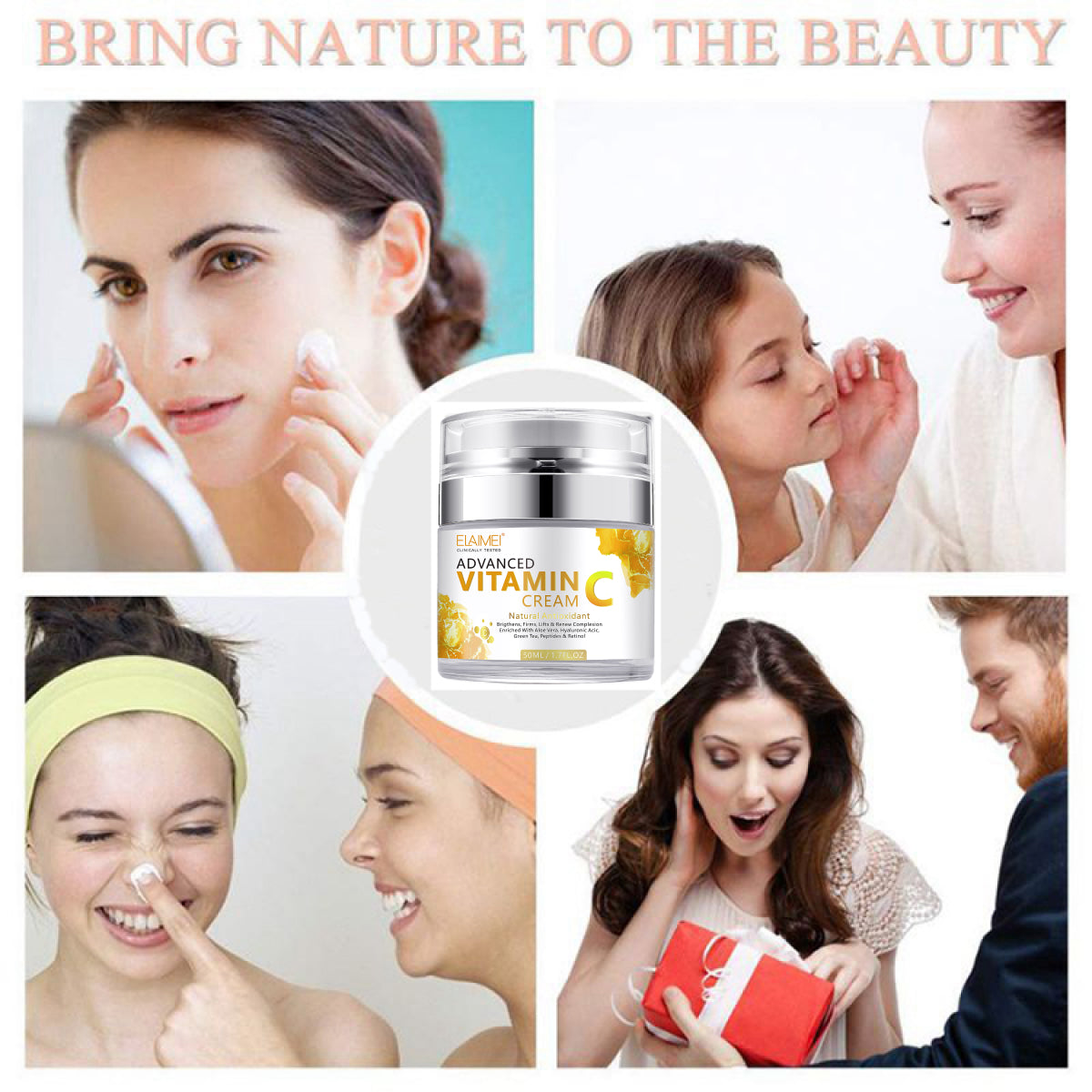 Elaimei Vitamin C Face Cream Moisturizer Day Night