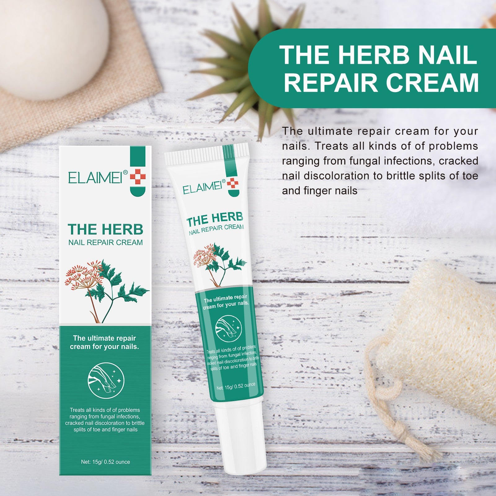 ELAIMEI Herbal Nail Repair Cream, 15g