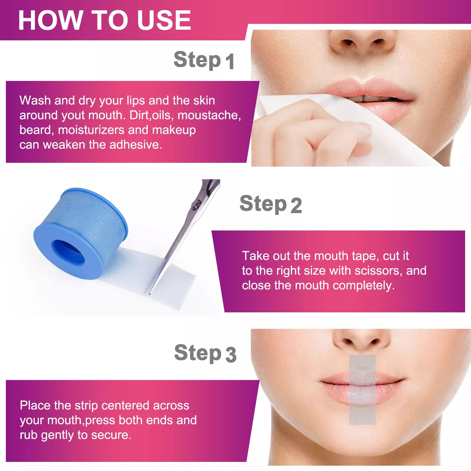 Aliver Mouth Tape for Sleeping Snoring Nose Breathing