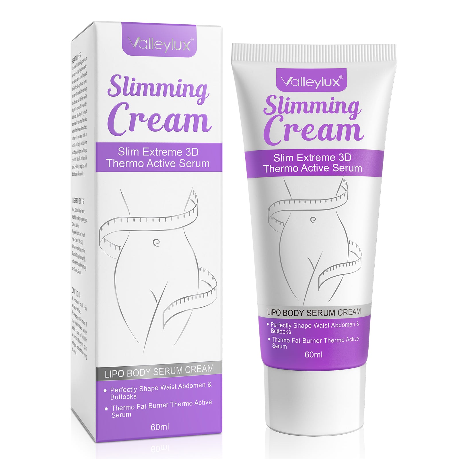 ValleyLux Slimming Hot Body Cream, 60ml