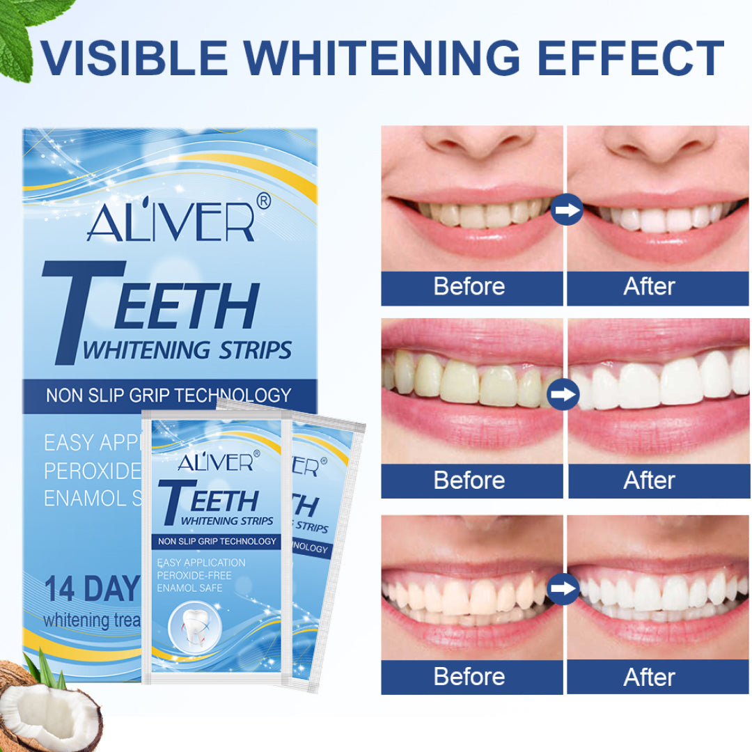 ALIVER Teeth Whitening Strips Professional Dental Oral Care