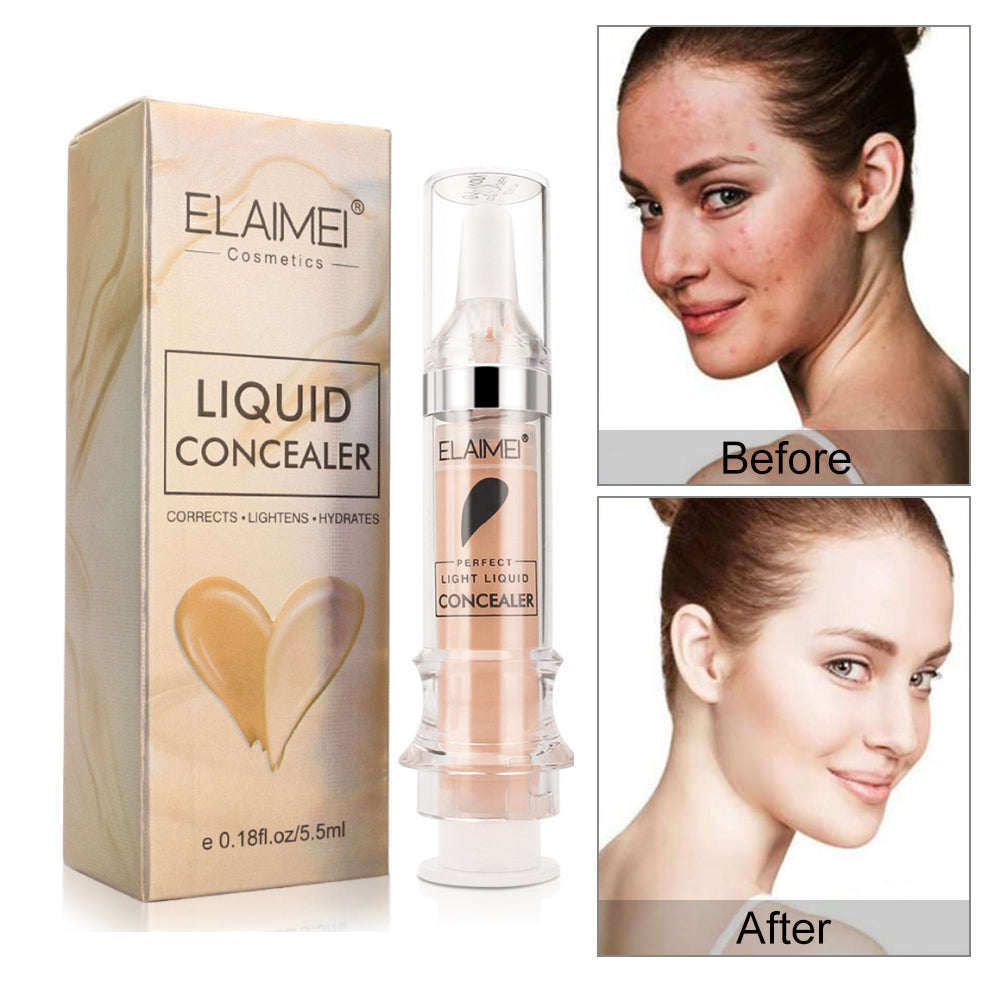 ELAIMEI Light Liquid Concealer, Natural Color (5.5ml)