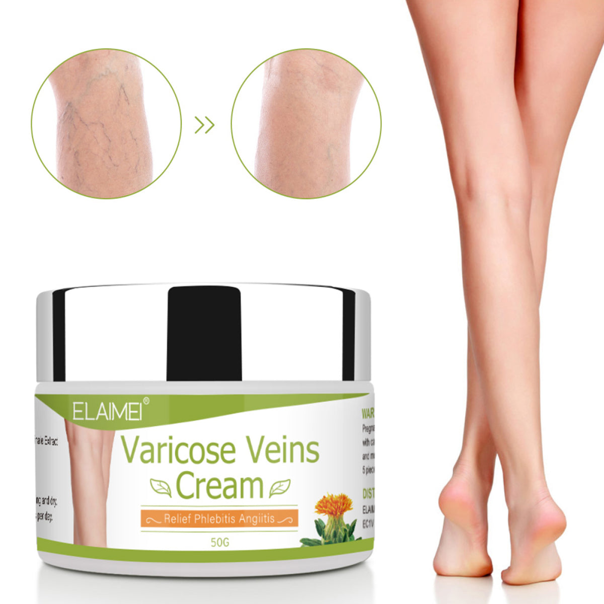 ELAIMEI Anti Varicose Veins Cream for Legs, 50g