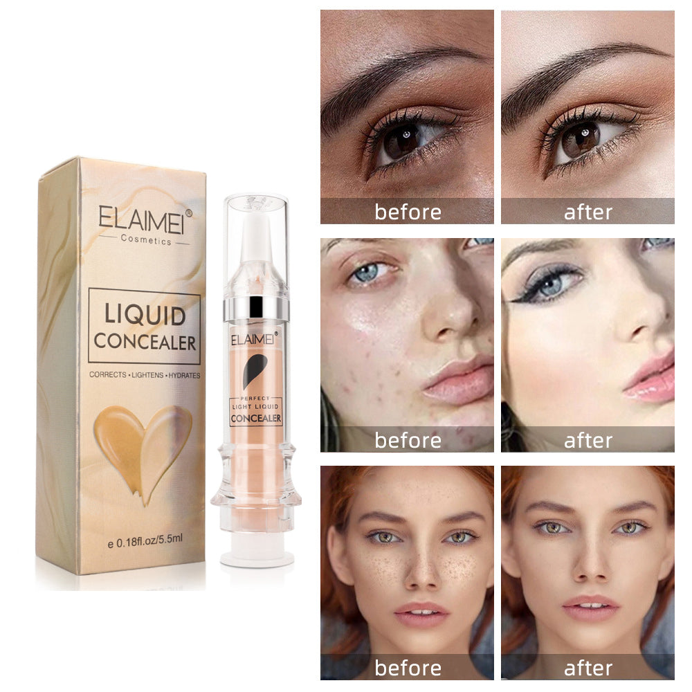 ELAIMEI Light Liquid Concealer, Natural Color (5.5ml)