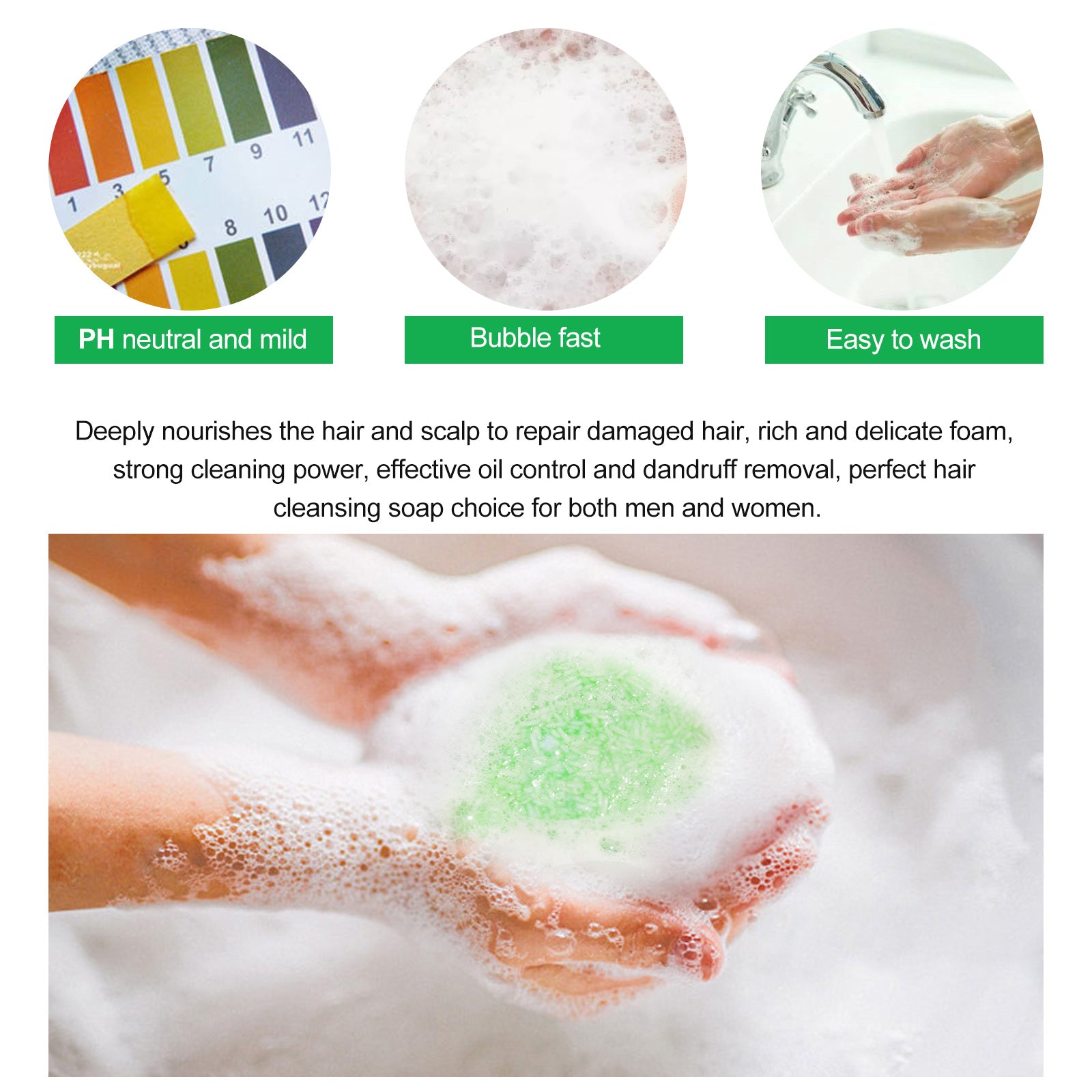 ALIVER Organic Rosemary Hair Growth Shampoo Bar, 60g