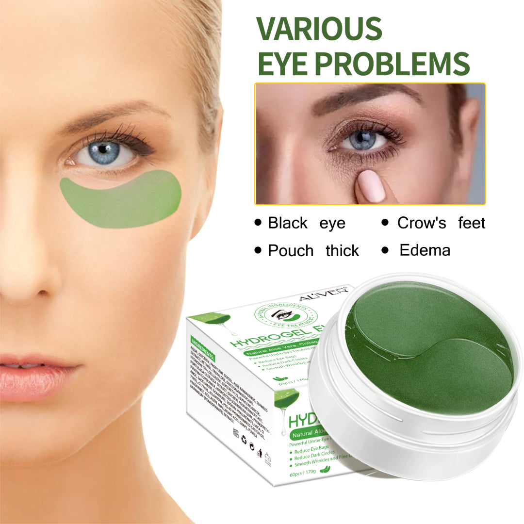 Aliver Aloe Vera Gel Under Eye Patches Mask for Remove Puffiness Dark Circles