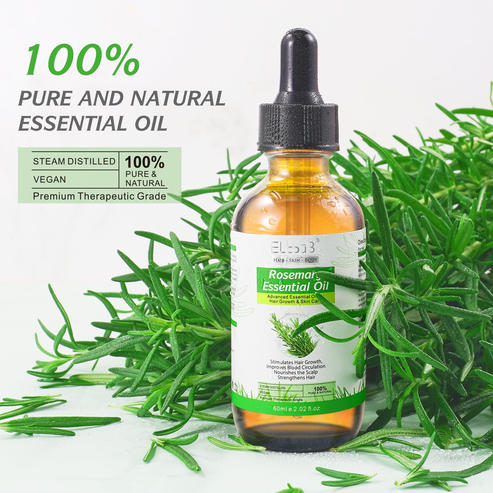 ELBBUB Rosemary Essential Oil, 60ml