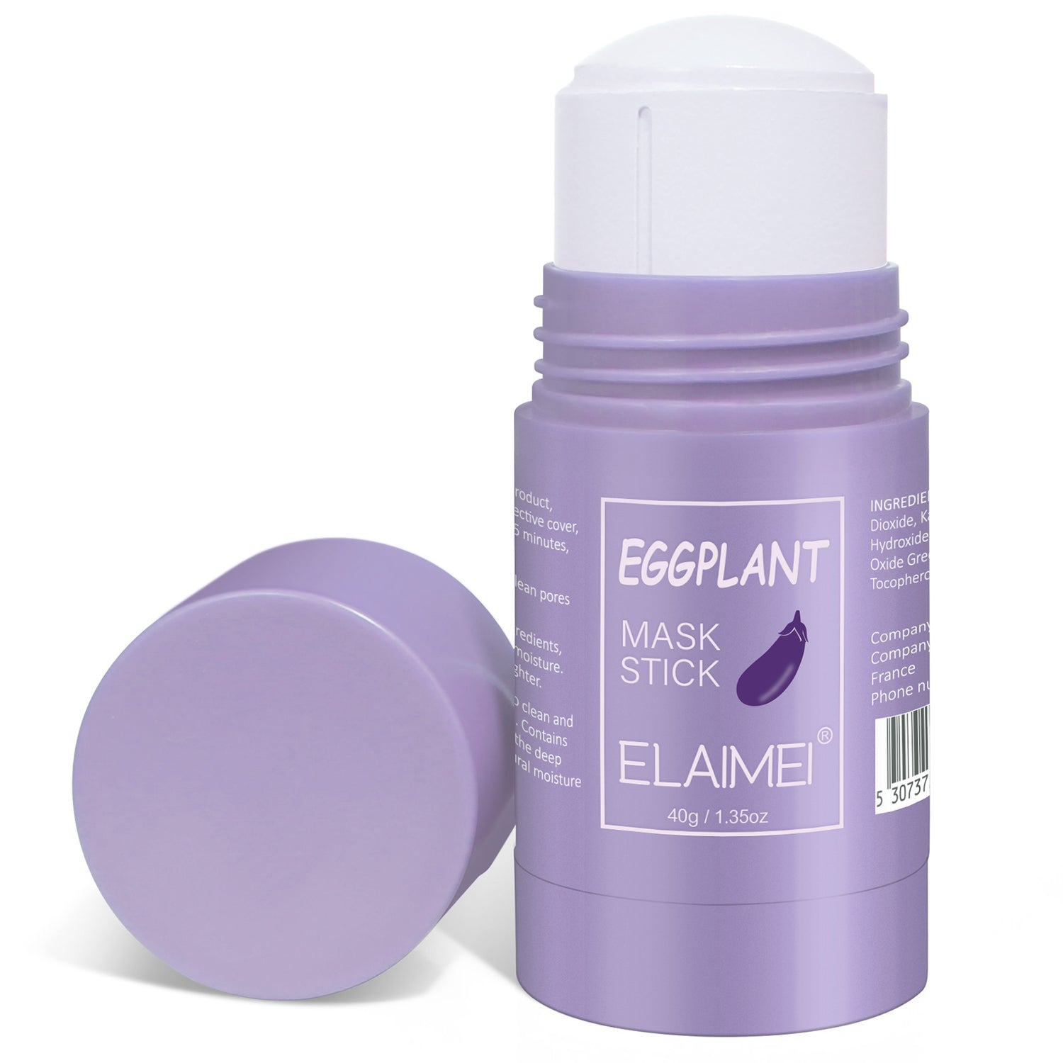 ELAIMEI Eggplant Purifying Clay Stick Mask, 40g