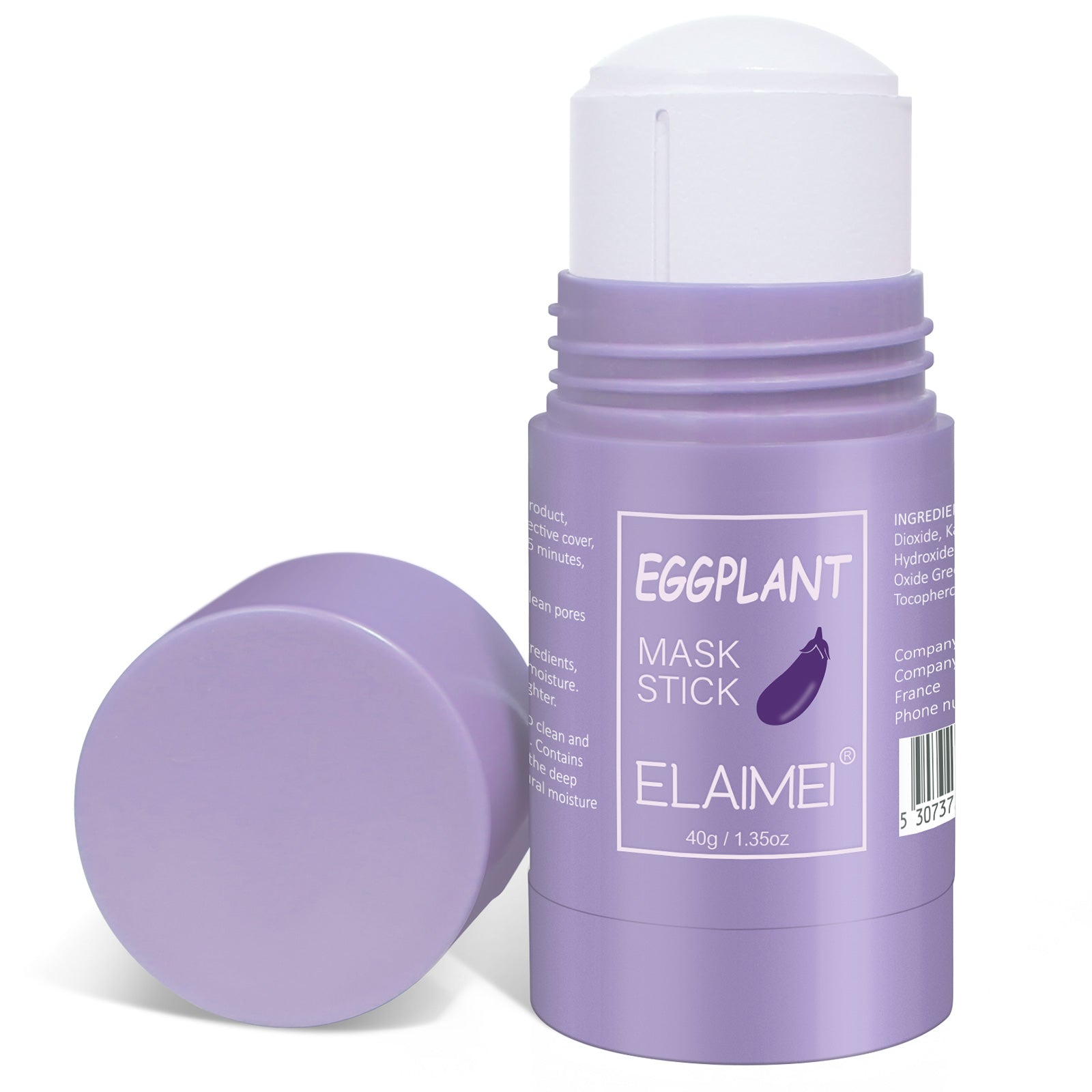 ELAIMEI Eggplant Purifying Clay Stick Mask, 40g